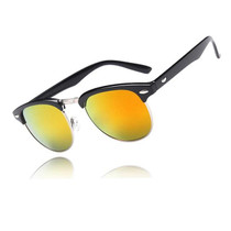 OHMIDA Classic Half Metal Sunglasses Men Women Brand Designer Glasses Mirror Sun Glasses Fashion Gafas Oculos De Sol UV400 1200