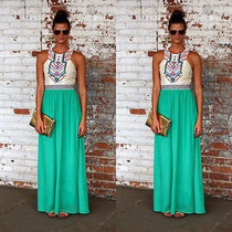 New Sexy Women Summer Long Maxi BOHO Evening Party Dress Beach Dresses Sundress