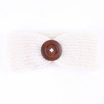 Newborn Turban Ear Winter Warm Button Headband Crochet Knitted Headwear Kids Hairband Headwrap Hair Band Accessories