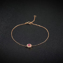 18K Gold Vintage Natural Ruby Sapphire Emerald Gemstone Diamond Bracelet