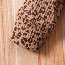 Baby Girl Leopard Long-Sleeve Romper Boutique Baby Clothes Wholesale