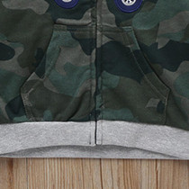 Boys Camo Cartoon Zipper Long Sleeve Hooded Jackets Wholesale