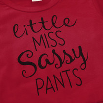 Girls Letter Printed Long Sleeve T-shirt & Floral Pants Girls Clothing Wholesalers