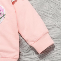 Baby Girls Heart Floral Print Top & Pants & Headband Baby Wholesale Clothing