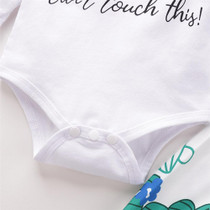 Baby Girls Letter Printed Cartoon Romper & Pants & Headband Baby Wholesales