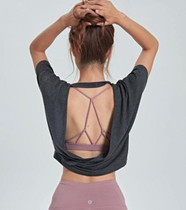 Wmuncc Open Back Sports Blouses Loose Breathable Tank Workout Tops Women Gym Yoga T-shirt Fitness Active Wear Female Jersey