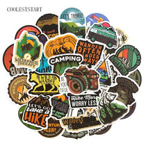 50pcs/set Camping Graffiti Stickers Outdoor Travel Sticker for DIY Luggage Laptop Skateboard Car Motorcycle Bicycle