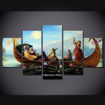 5 Piece Home Quadros Decorativo Wall Poster Hindu God Prints Picture Art Painting Anime Wall Decoration