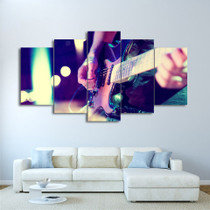5 Piece Canvas Art HD Printed Classical Guitar Painting Music Instrument Wall Pictures Living Room