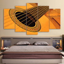 HD Printed 5 Piece Canvas Art Classical Guitar Paintings Vintage Wall Pictures Living Room