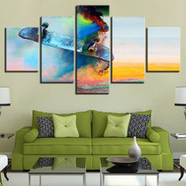 Wall Art Canvas Posters 5 Pieces Color Skateboard Energetic Sports Paintings HD Prints Pictures