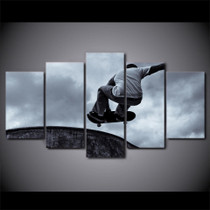 HD Printed Canvas Pictures Wall Art 5 Pieces Vintage Skateboard Painting Black Classical Poster