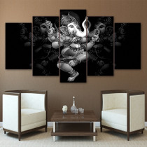 HD Printed 5 Piece Canvas Art Hindu God Ganesha Elephant Painting Wall Pictures HD Printed 5 Piece Canvas Art Hindu God Ganesha Elephant Painting Wall Pictures