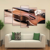 HD Printed 5 Piece Canvas Art Violin Painting Classical Music Instrument Wall Pictures