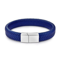 Braided Leather Magnetic Clasp Men Bracelet