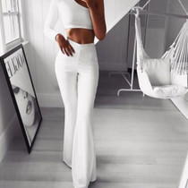 Elegant Palazzo Flared Wide Legs High Waist Pants