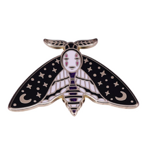 No Face Moth Enamel Pin