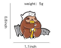 Sloth With Kittens Enamel Pin