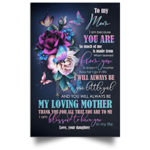 Inspirational Daughter To Mom Vertical Poster New Mom  Gift From Son Posters Family Friend , Awesome Birthday Perfect Happy Birthday Gift Decor Bedroom, Living Room Print High Quality