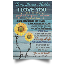 Personalized Daughter To Mom Vertical Poster Birthday Gift For Mom Posters Family Friend Gift Unisex, Awesome Birthday Perfect Happy Birthday Gift Decor Bedroom, Living Room Print High Quality