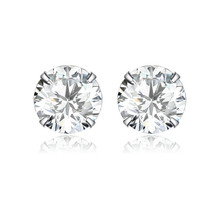 bamoer 5 Colors Cubic Zirconia Stud Earrings for Women 925 Sterling Silver Wedding Engagement Stud Jewelry Brincos BSE166