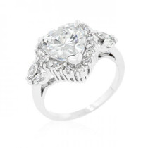 Heart Halo Engagement Ring (size: 10) (pack of 1 ea)