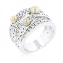 Champagne Pearl Cocktail Ring (size: 10) (pack of 1 ea)