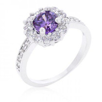 Lavender Halo Engagement Ring (size: 06) (pack of 1 ea)