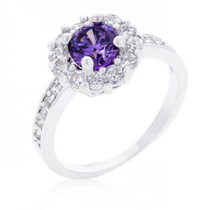 Purple Halo Engagement Ring (size: 07) (pack of 1 ea)