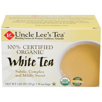 Uncle Lee'S Tea 100% Certified Organic White Tea, 18 Tea Bags