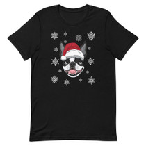Christmas Flakes Boston Terrier T-Shirt