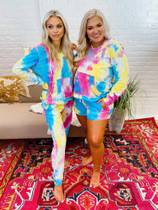 Bright Tie Dye Lounge Hoodie