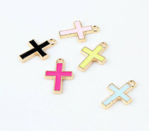 10pcs Enamel Cross Wholesale Charms