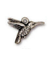 10pcs 3D Hummingbird Pewter Charms
