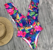 Kamelya Selin Swim Suit / Blue Floral