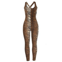 Women Sexy Leopard Yoga Jumpsuit Fitness Clothing Women's One Pieces Backless Sports Jumpsuit Gym Workout Yoga Set Gym Bodysuit