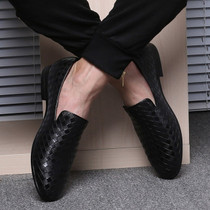 Merkmak Men Shoes Brand Braid Leather Casual Driving Oxfords Shoes Men Loafers Moccasins Italian Shoes for Men Flats