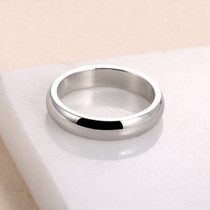 Simple Smooth Stainless Steel Rings Engagement Couples Ring Fashion Jewelry