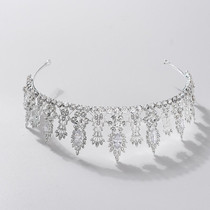 Floral Crystal Bridal Jewelry Sets Rhinestone Tiara Crown Necklace Earrings Set
