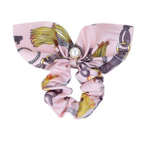 Chiffon Bowknot Elastic Hair Bands For Women Girls Solid Color Scrunchies Headband Hair Ties