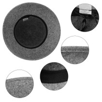 Women's French Retro Wool Fedoras Hat Ladies Dome White Ribbon Decorative Fedora Cap