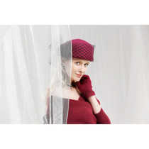 Lady Fedoras Hats Girls Veil Wool Party Cap Women's Elegant Fashionable