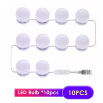 LED Makeup Mirror Light LED Bulbs Vanity Lights Dimmable USB Charging