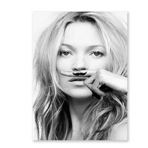 Abstract Modern Fashion Make Up Canvas Painting Black White Salon Posters