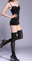 Sexy Black Tattoo Tinted Sheer Women False High Stocking Pantyhose Tights