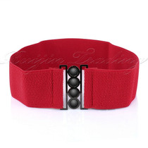 Women arrival Stretch Buckle Waist Belt  Wide Elastic Cinch Corset Waistband
