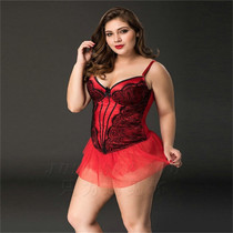 Sexy Lace Lingerie Babydoll Underwear Plus Size Lingerie