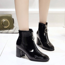 High Heels Square Toe Ankle Boots for Women