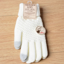 Rimiut Women's Cashmere Knitted Winter Gloves Cashmere Knitted Women Autumn Winter Warm Thick Gloves Touch Screen Skiing Gloves