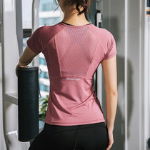 Fitness Women's T Shirts Slim Fit For Sports Running Mesh Yoga Short Sleeve Jerseys Yoga Top Womens Gym Shirt SportWear Tees